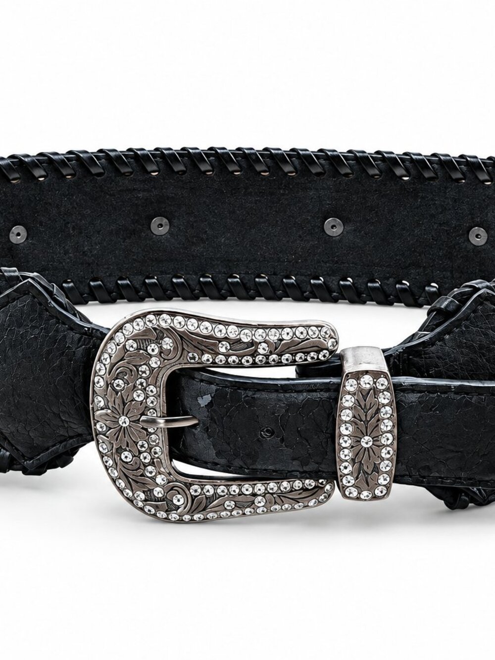 Western Rhinestone Concho Belt Cowgirl Rodeo Statement Sz Small